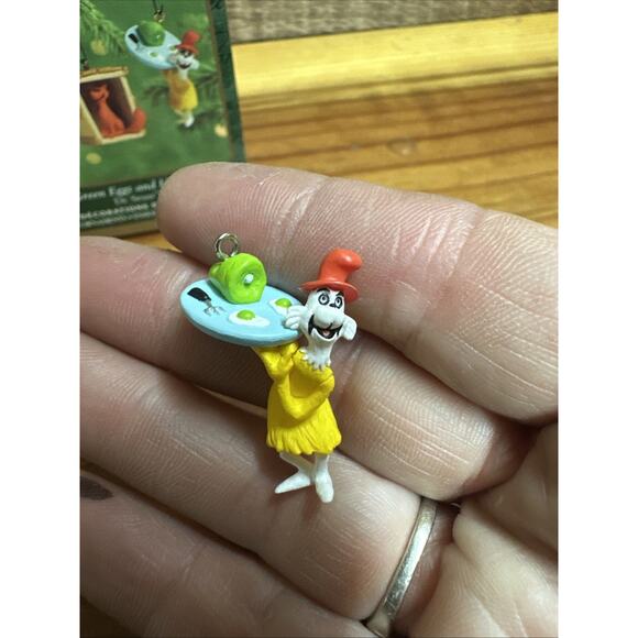 Hallmark Keepsake Ornament Green Eggs and Ham Dr. Seuss Mini Set Of 3 In Box - Picture 2 of 5